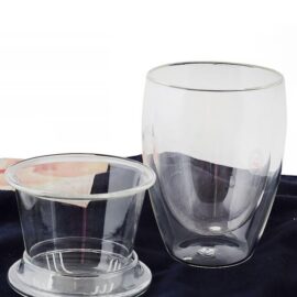 Glass (thermo) with lid and sieve 350 ml  - фото 3