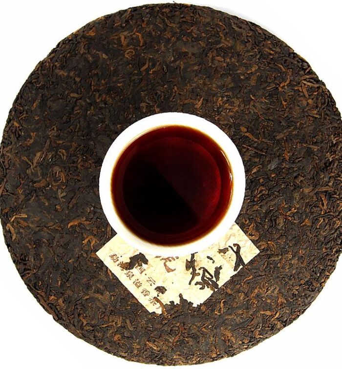 Дін Сін Тао, пресований чай Шу Пуер 2006 (№1000)