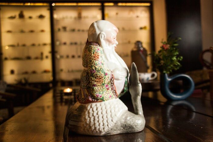 Статуетка порцелянова «Лао Цзи на журавлі»  - фото 4