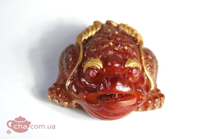 Трёхлапая жаба с монетой меняющая цвет для богатства  - фото 3