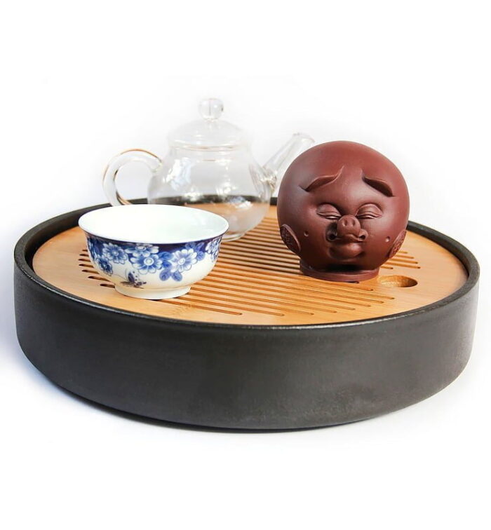 Чашень “Хрюся”, чайная фигурка свиньи из глины  - фото 3