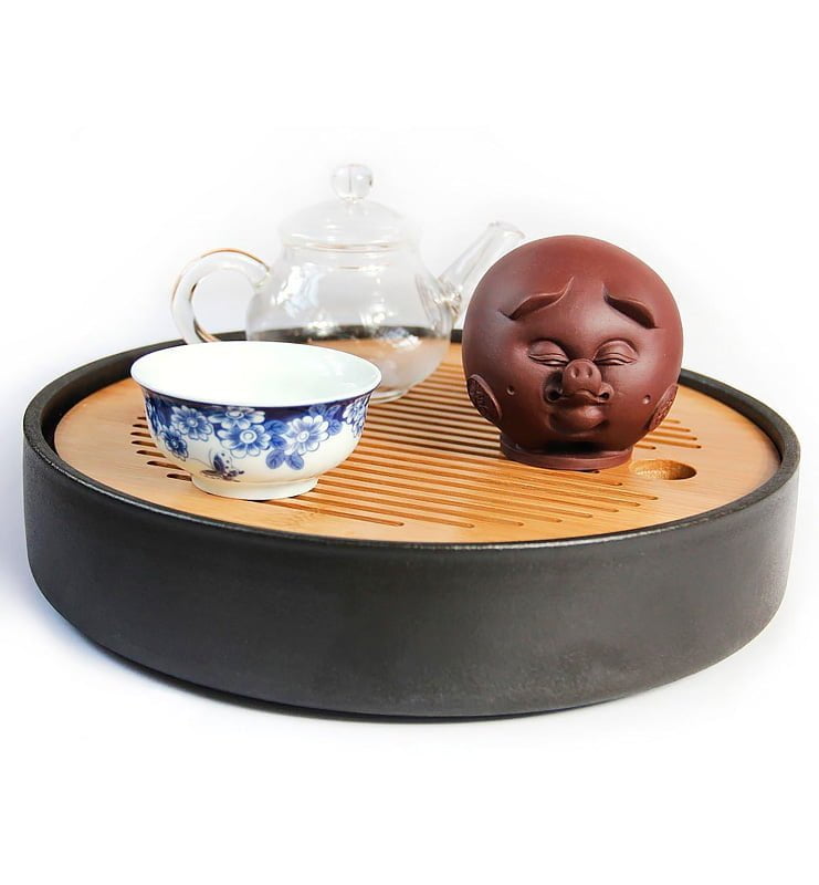 Чашень "Хрюся", чайная фигурка свиньи из глины