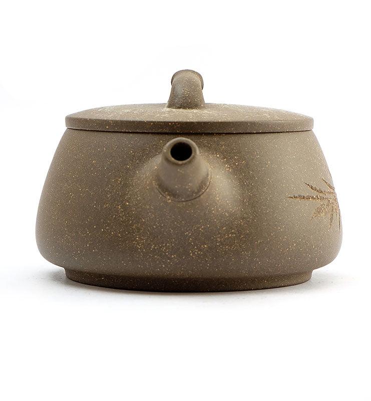 Чайник из исинской глины формы Ши Пяо Да Коу, Каменный ковш "Бамбук"