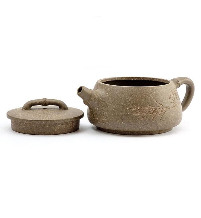 Чайник из исинской глины формы Ши Пяо Да Коу, Каменный ковш “Бамбук”  - фото 4
