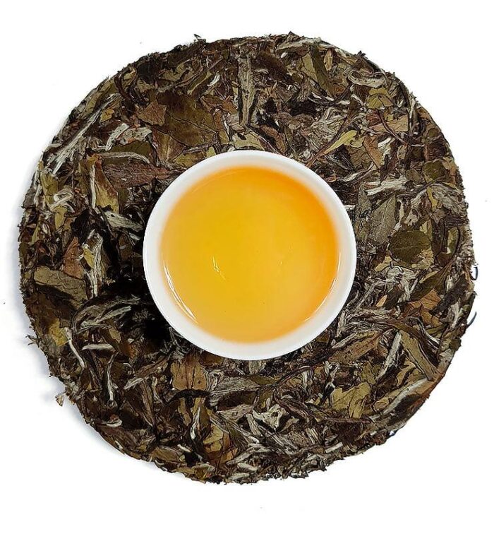 Белый прессованный чай “Бай Му Дань Бин” 2017г (№800)  - фото 4