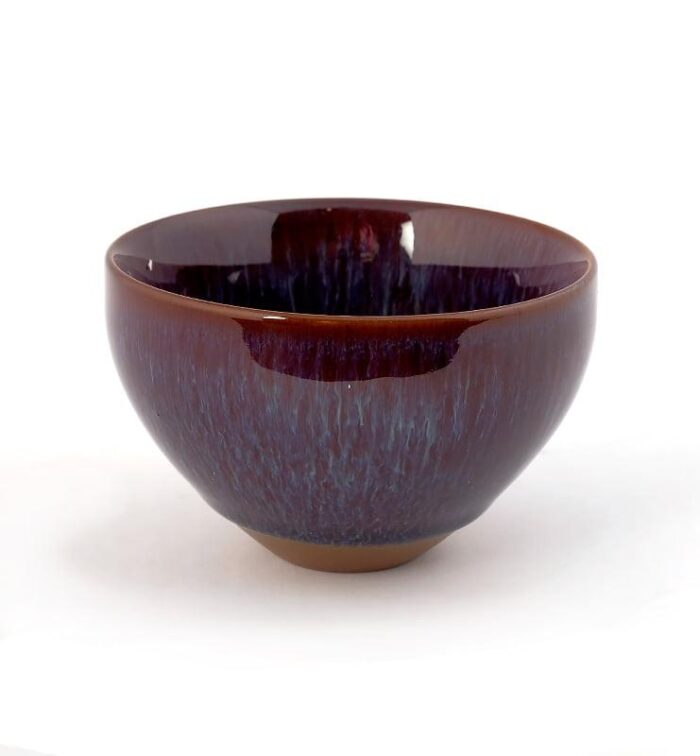 Чашка керамическая Тэммоку фиолетовая или синяя, 70 мл  - фото 4