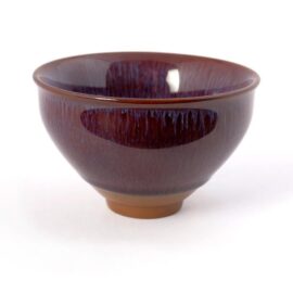Чашка керамическая Тэммоку фиолетовая или синяя, 70 мл  - фото