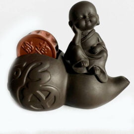 Чайна фігурка – Ча Шень. Монах на тикві горлянці.  - фото