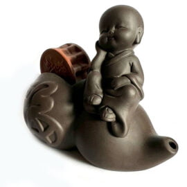 Чайна фігурка – Ча Шень. Монах на тикві горлянці.  - фото 4