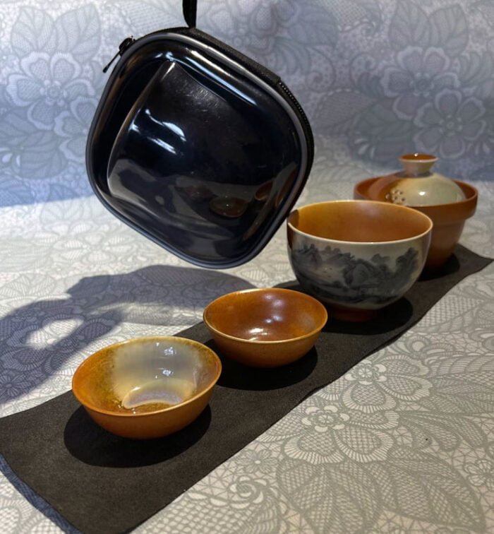 Travel tea set made of ceramics “Landscapes”  - фото 2