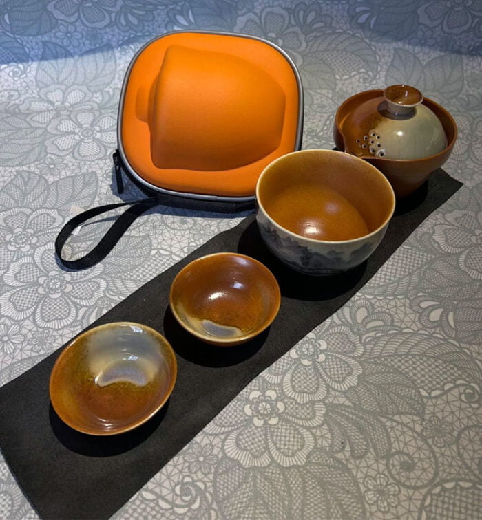 Сервиз чайный дорожный из керамики “Пейзажи”  - фото 5