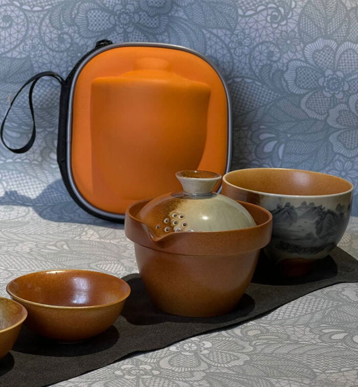Travel tea set made of ceramics “Landscapes”  - фото 6