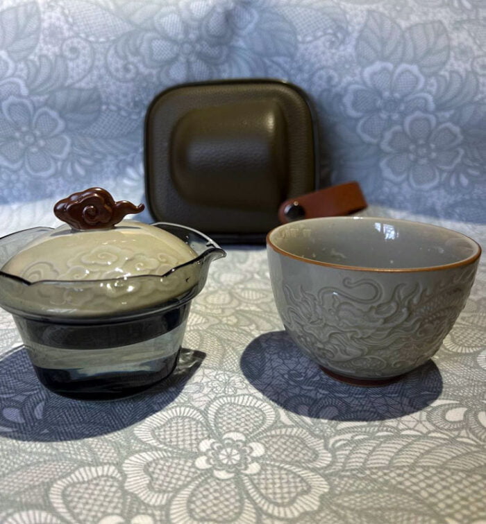 Travel tea set made of ceramics “Dragon”  - фото 2