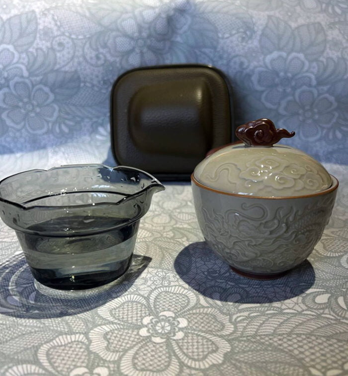 Travel tea set made of ceramics “Dragon”  - фото 3