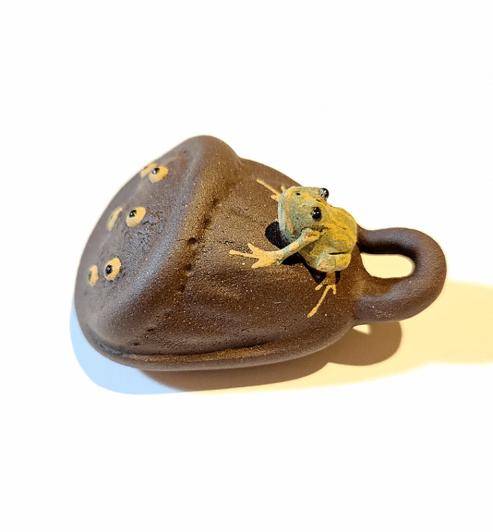 Tea pets “Frog Fountain”, frog on a lotus box  - фото 3