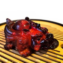 Чайна фігурка, Чашень “Пі Сіу / Пі Яо” – багатство та удача, червоний  - фото 2